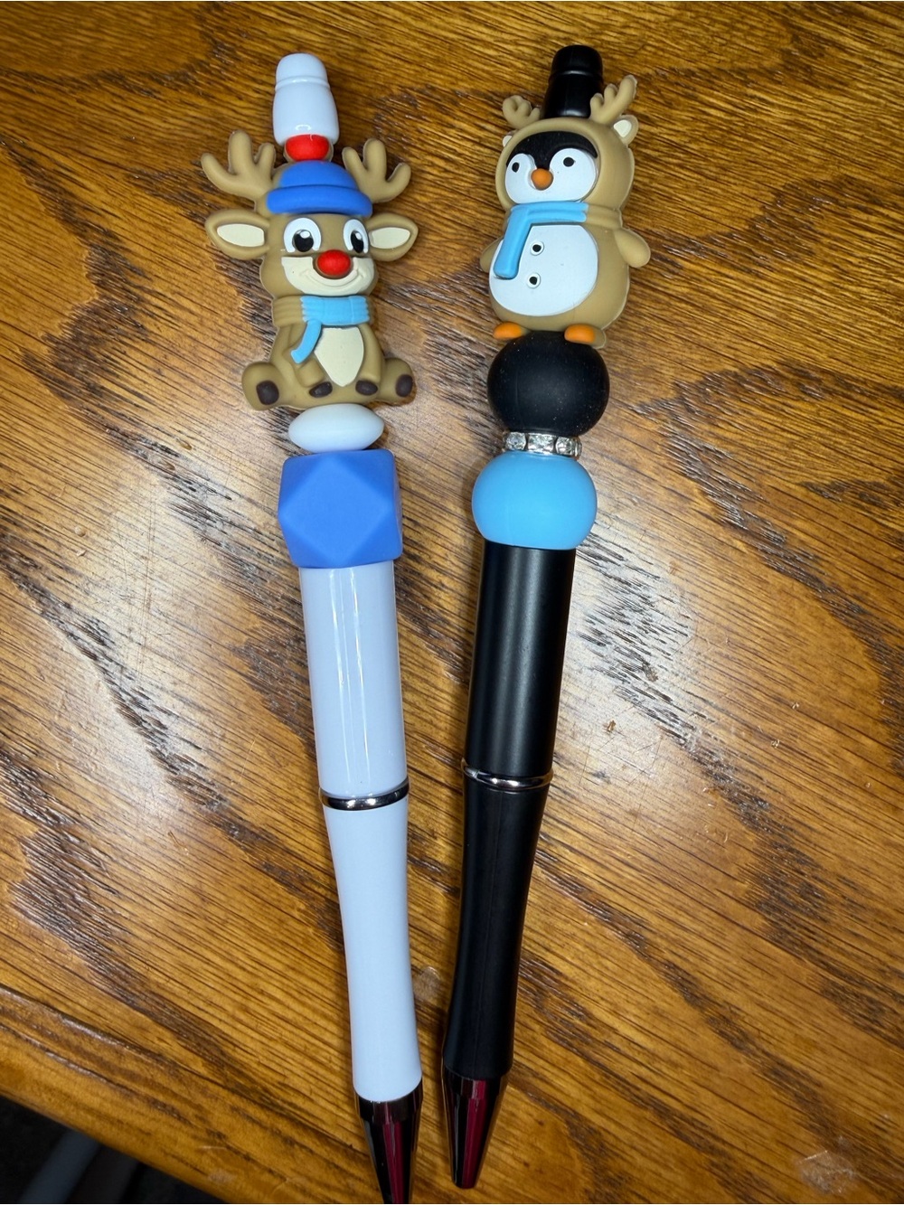 Cute Reindeer & Penguin Holiday Pens